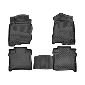 Nissan Titan XD Floor Mats - Omac - Rubber TPE - Black - '16-'18 Nissan Titan XD Floor Mats - Omac - Rubber TPE - Black - '16-'18